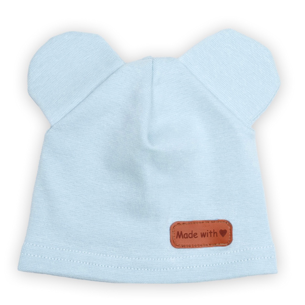 Bavlněná souprava pro miminko do porodnice 5D, Made with love, baby blue