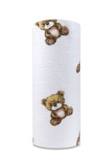 Tetrová plenka 70×80 cm Basic, 100% bavlna,  Sweet Teddy, hnědý - 1ks
