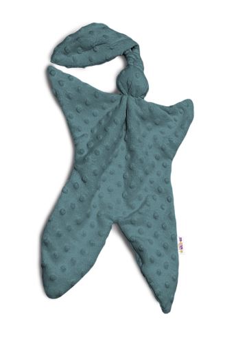 Mazlík, přítulníček minky Uzlík, 43x25 cm - zelená