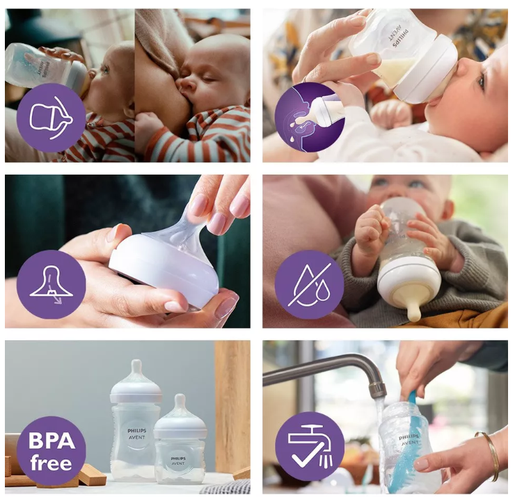 Silikonová savička Natural Response Avent - 6m+, 2 ks