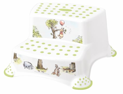 Stolička - schůdky s protiskluzovou funkcí - Medvídek Pú a přátelé - bílý (410380)