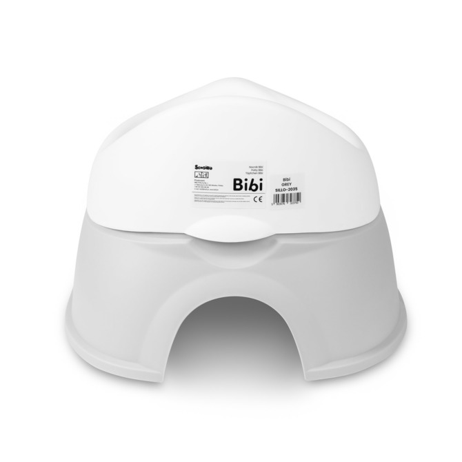 Dětský nočník Bibi s vyjímatelnou vložkou – ergonomický, protiskluzový - šedý