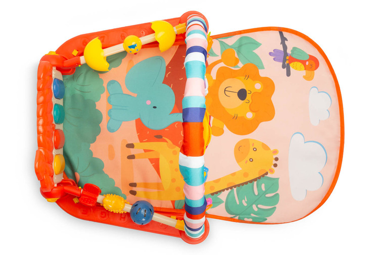 Vzdělávací edukační hrací podložka se zvuky TOYZ ZOO - oranžová