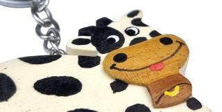 2Kids Toys Dřevěná klíčenka velká Kráva (3)