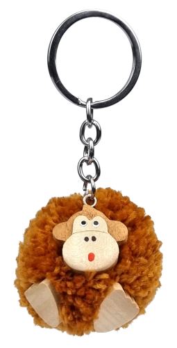 2Kids Toys Dřevěná klíčenka pompon Opice