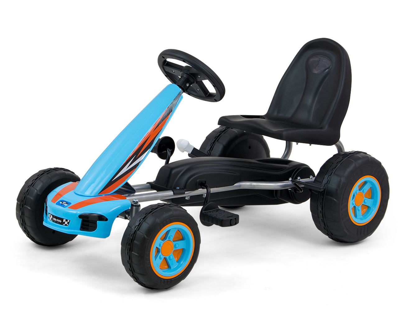 Milly Mally VIPER – dětská šlapací motokára (gokart) s ruční brzdou - modrá