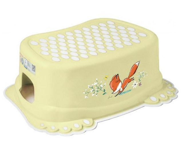 Tega Baby Stolička, schůdek s protiskluzovou funkcí Liška, žlutý