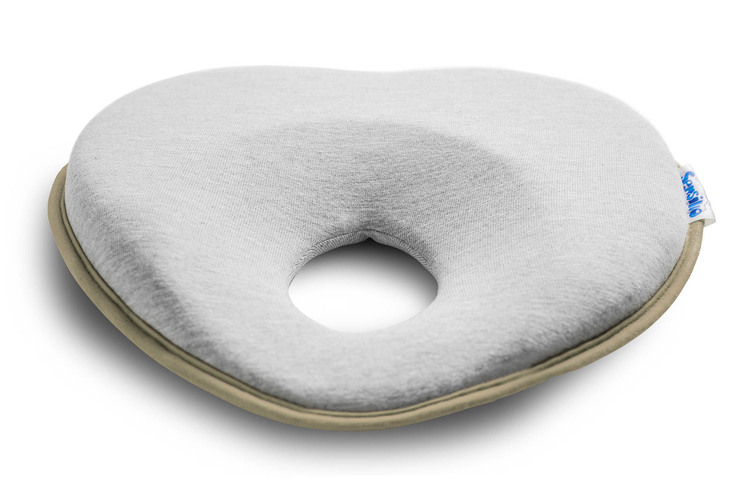 Ergonomický, tvarující polštářek pro miminko BASIC - šedá, béžová