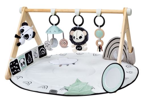 Hrací deka s hrazdičkou Tiny Love Décor – černobílá, dřevěný stojan