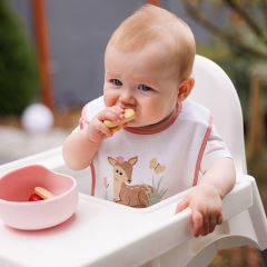 Froté bryndáček s podšívkou, nepromokavý, růžový, BabyOno (3)