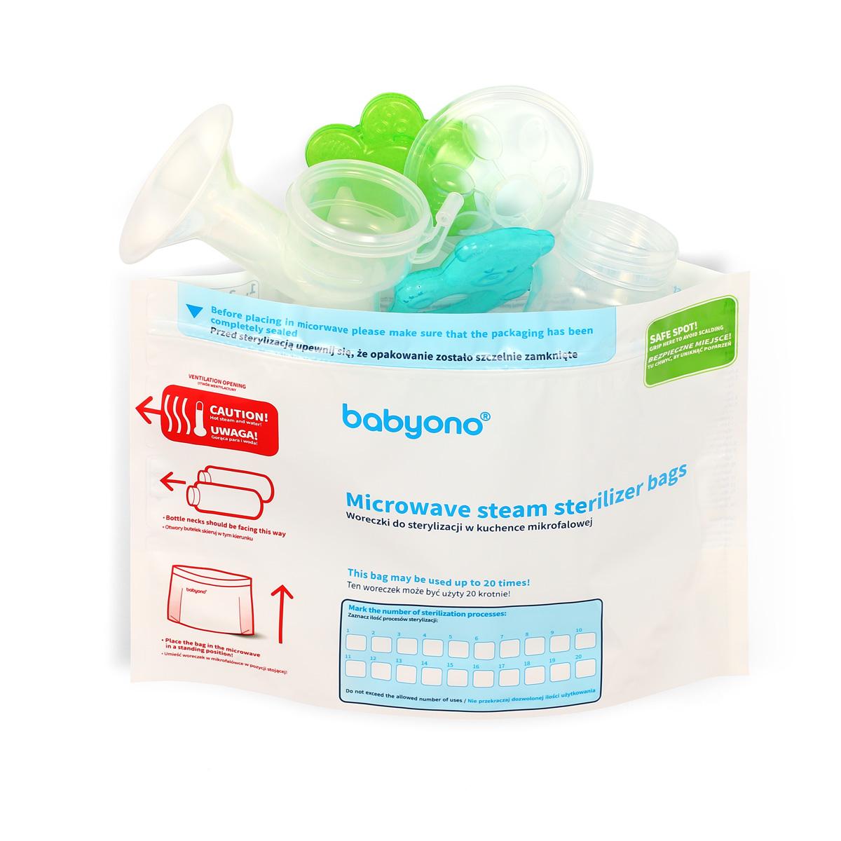 Výhodná sada - 3 x bal. Sáčky do mikrovlnné trouby k sterilizaci, BabyOno