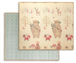 Oboustranná skládací pěnová podložka pro děti 197 × 177 cm - Play Woods