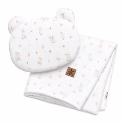Mušelínová sada GOOSE Teddy 30x35cm, 70x100cm, 2D, Baby Nellys, bílá, Husičky