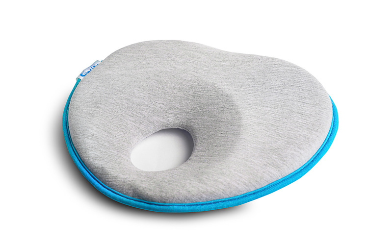 Ergonomický, tvarující polštářek pro miminko BASIC - šedý, tyrkys
