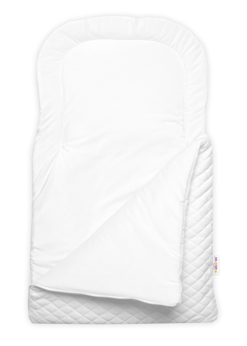Zavinovačka, fusak Deluxe na zip, prošívaný Velvet 72x45 cm - bílý