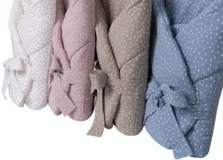 Mušelinová zavinovačka s výztuží na zavazování DOTS, Baby Nellys 75x75cm, jeans (2)