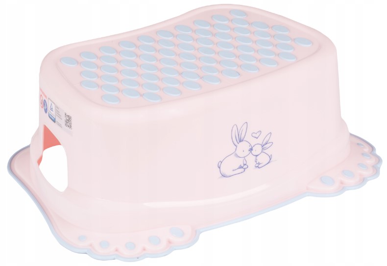 Stolička, schůdek s protiskluzovou funkcí Tega Baby, Eco Bunny, růžový