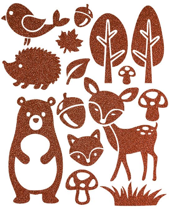 Tulimi Barevná, veselá nažehlovačka Woodland - velký arch