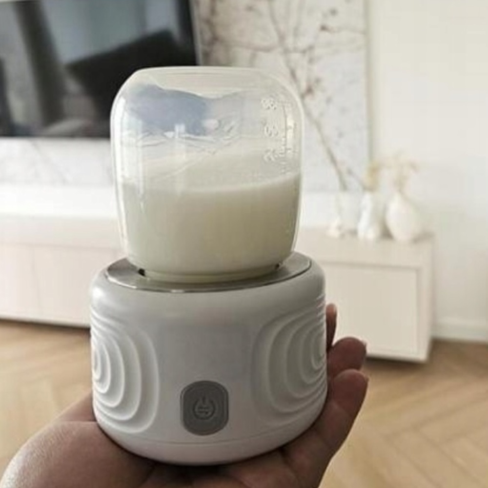 Přenosný ohřívač a sterilizátor lahví s LED displejem, bílý