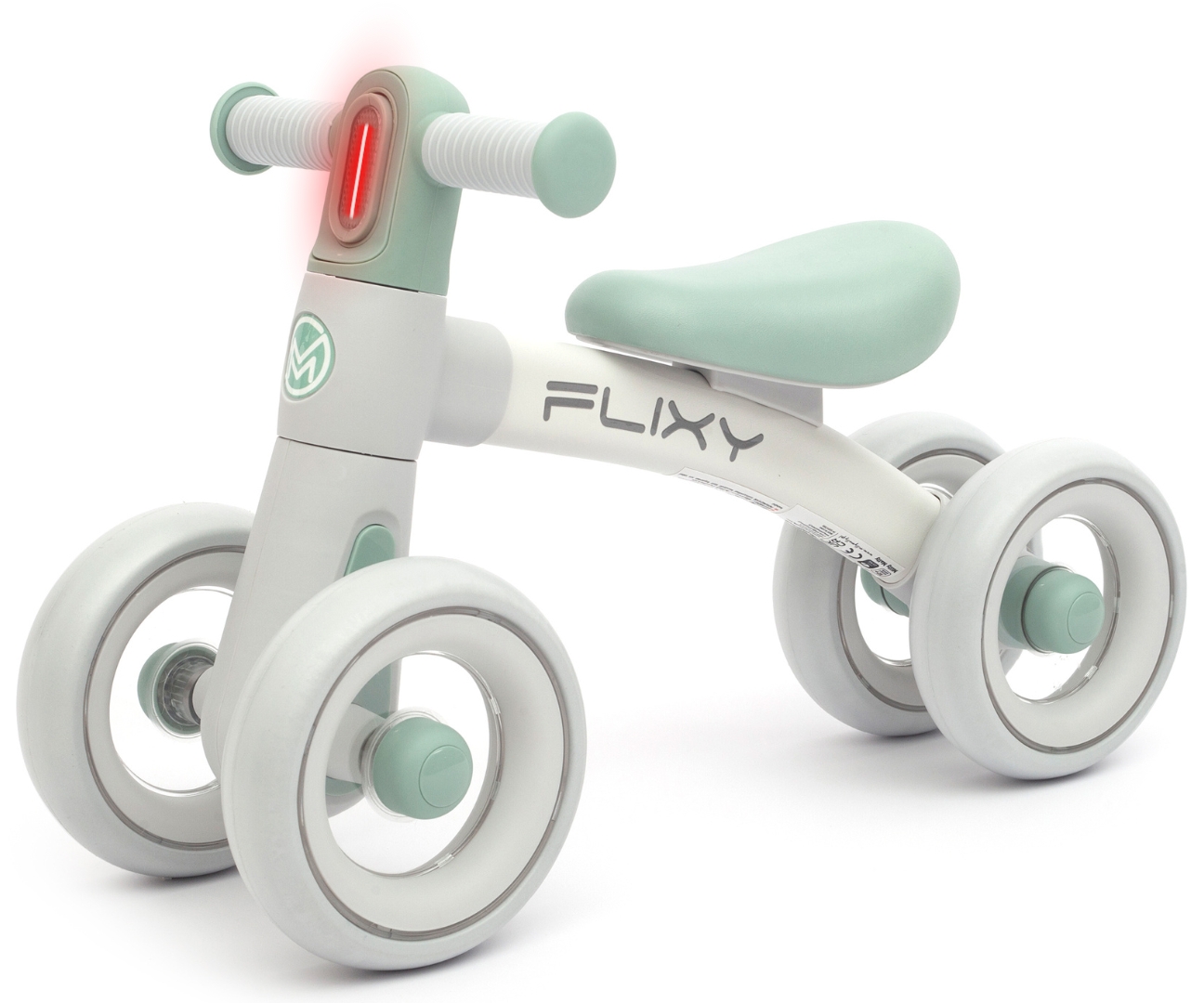 Dětské odrážedlo FLIXY s LED světlem a EVA koly (12–36 měsíců). mint