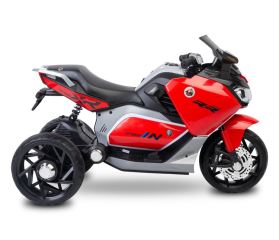 Elektrická tříkolová motorka pro děti TOYZ – 2 motory, LED, USB, červená (9)
