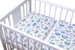 Mantinel s povlečením 3D - Duha, modrá, Baby Nellys (2)