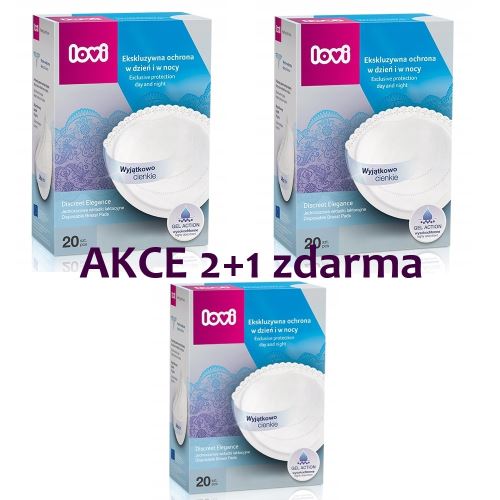 2+1 zdarma - Jednorázové vložky do podprsenky, 20ks - Discreet Elegance - bílé