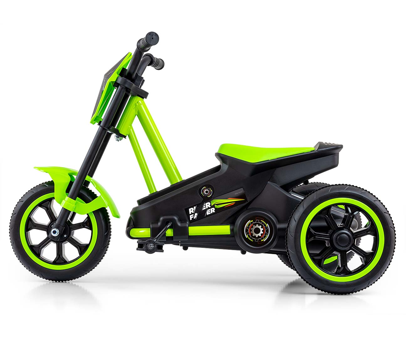 Dětská motokára RIDER – šlapací gokart, 3+, nosnost 30 kg - zelená