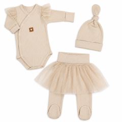 Žebrovaná rostoucí souprava 3D Lux, Sweet Angel - béžová (2)