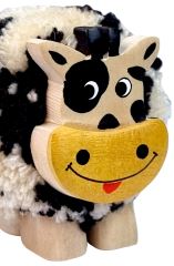 2Kids Toys Dřevěná figurka XL pompon Kráva (2)