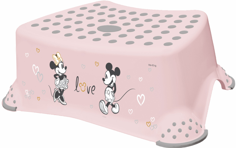 Stolička, schůdek s protiskluzovou funkcí - Minnie Mouse, růžový