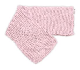 Dětská sada, zimní čepice s šálou + rukavičky 3D, Teddy Bear - pudrově růžová (3)