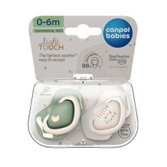 Dudlík Light Touch 0–6 m silikonový symetrický 2 ks Goose – ortodontický, BPA free (2)