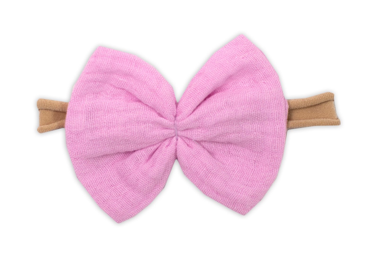 Baby Nellys 3-dílná mušelínová soupravička, tunika/halenka, kraťasky, čelenka, růžová