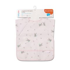 Nepromokavá zástěrka s rukávy Bunny, šedorůžová, BabyOno (1)