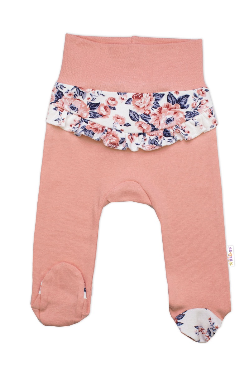 Bavlněná sada 2D, body + polodupačky Růžičky, pudrově růžová, vel. 68