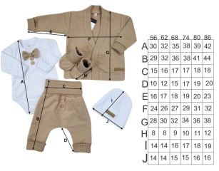 Bavlněná sada, body, kalhoty, motýlek a čepice Elegant Boy 5D, Kazum, mocca/bílá (4)