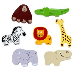 Dřevěné puzzle Safari propojitelné, 7 dílů (3)