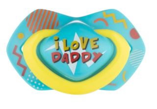 Canpol Babies 2 ks symetrických silikonových dudlíků, +18m, Neon Love Baby, modré (2)