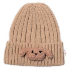 Dětská zimní čepice Bear, Baby Nellys - cappuccino, vel. 48-54 cm Dětská zimní čepice Bear, Baby Nellys - cappuccino, vel. 48-54 cm