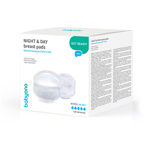 Prsní vložky Night & Day 40 ks – ultra absorpční, prodyšné, jednorázové