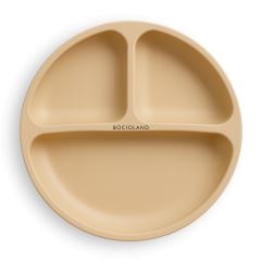 Silikonový talíř, tříkomorový - béžový Silikonový talíř, tříkomorový - béžový