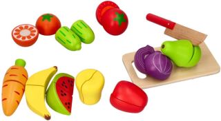 Zelenina a ovoce na krájení v bedýnce Adam Toys - 13 ks (2)