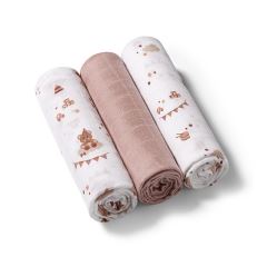 Mušelínové plenky BabyOno, Super Soft hnědé, 100% bavlna, 3 ks x 70x70cm, Cirkus Mušelínové plenky BabyOno, Super Soft hnědé, 100% bavlna, 3 ks x 70x70cm, Cirkus