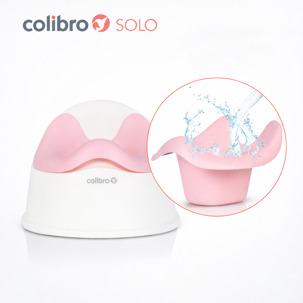 Dětský nočník, ergonomický Solo cool – růžový, bílý
