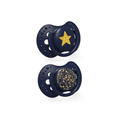 Dudlík LOVI Stardust dynamický 0-3m, 2 ks, modrý