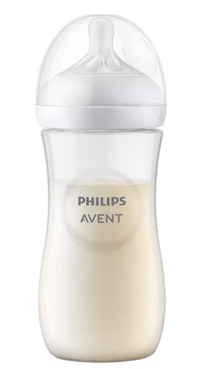 Kojenecká láhev Natural Avent, Response, 330 ml, transparentní