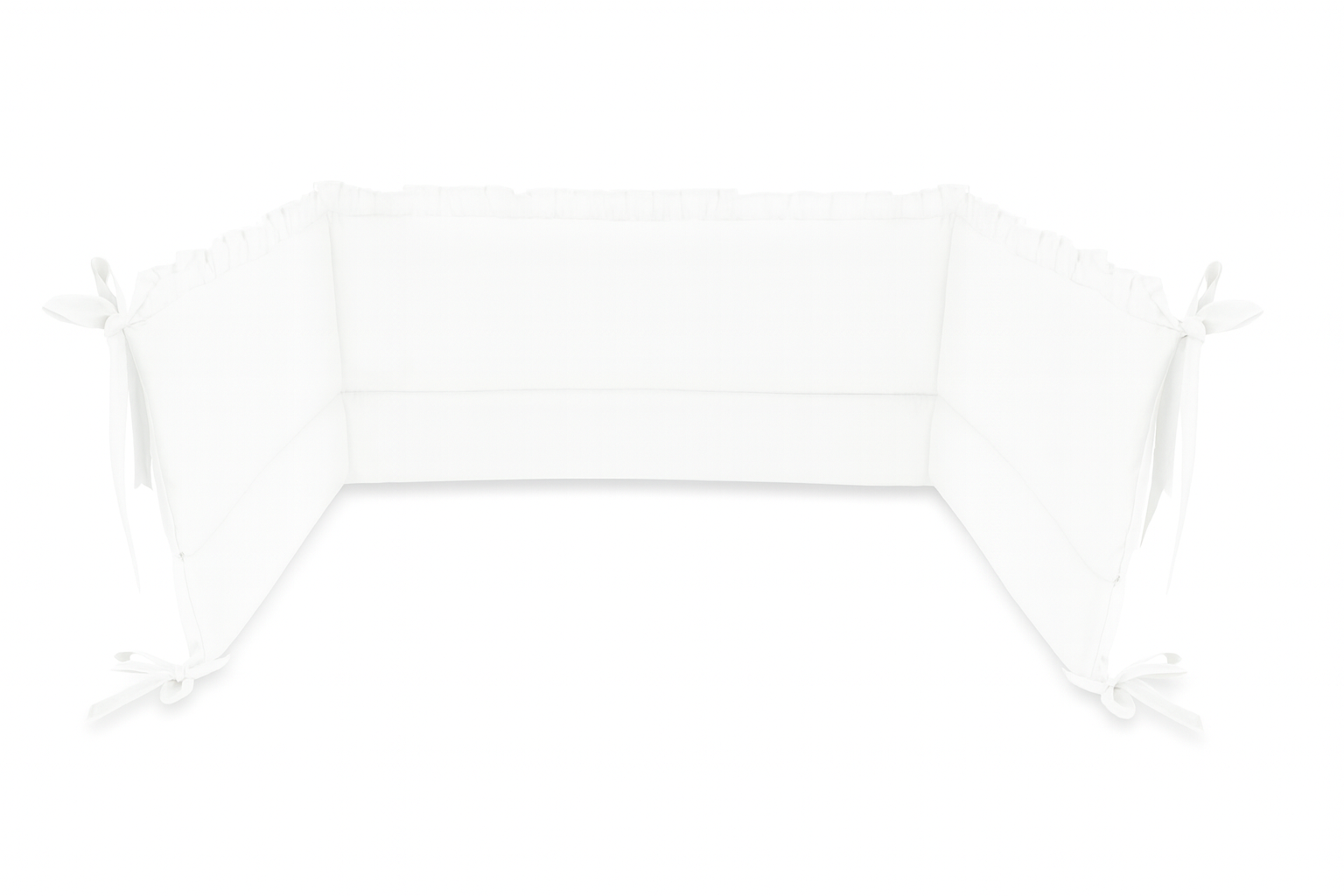 Mantinel s volánkem do postýlky 120 x 60 cm, 180cm Royal - bílý, Baby Nellys