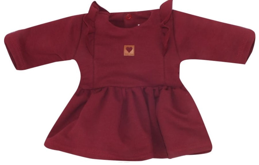 Z&Z Dětské teplákové šatičky/tunika Princess - bordó, vel. 62