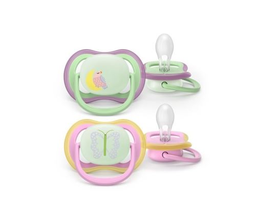 Dudlík Philips Avent Ultra Air na noc, svítící, 2 ks